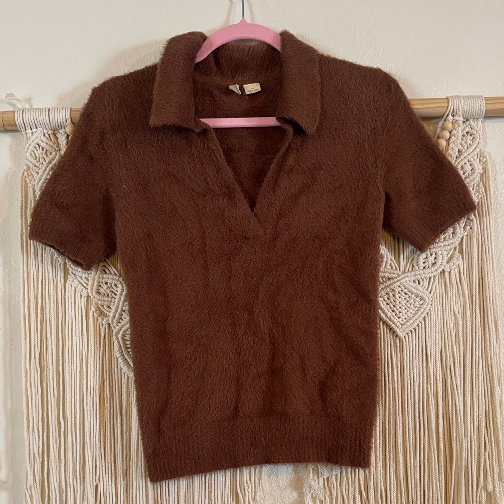 Moth Soft Brown Knit Top